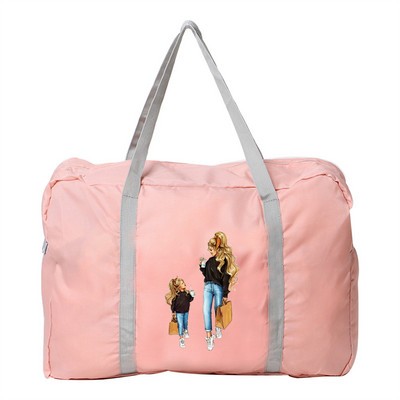 Vodootporna putna torba Prtljaga velikog kapaciteta Torbica za rame Najlonska serija Mom Printing Trend ručne torbe Ležerne sklopive torbice