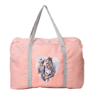 Vodootporna putna torba Prtljaga velikog kapaciteta Torbica za rame Najlonska serija Mom Printing Trend ručne torbe Ležerne sklopive torbice