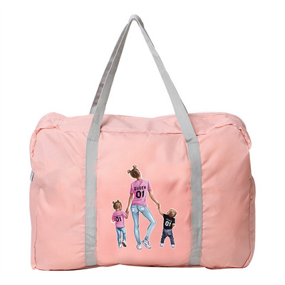 Vodootporna putna torba Prtljaga velikog kapaciteta Torbica za rame Najlonska serija Mom Printing Trend ručne torbe Ležerne sklopive torbice