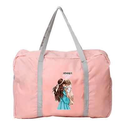 Vodootporna putna torba Prtljaga velikog kapaciteta Torbica za rame Najlonska serija Mom Printing Trend ručne torbe Ležerne sklopive torbice