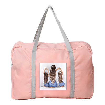 Vodootporna putna torba Prtljaga velikog kapaciteta Torbica za rame Najlonska serija Mom Printing Trend ručne torbe Ležerne sklopive torbice