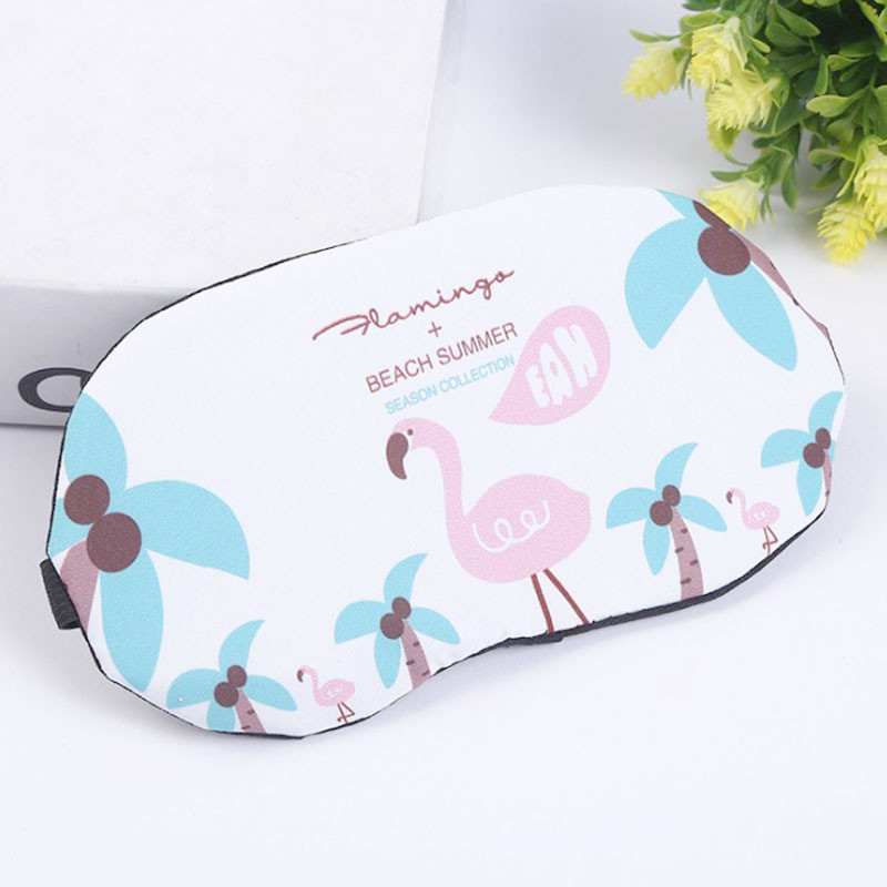 1PC Ajutor pentru ochi pentru somn de călătorie, livrare picătură, accesorii de călătorie, mască pentru ochi cu flamingo drăguț pentru dormit
