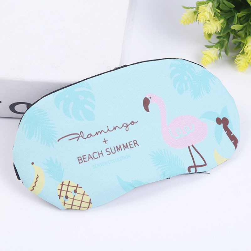 1PC Ajutor pentru ochi pentru somn de călătorie, livrare picătură, accesorii de călătorie, mască pentru ochi cu flamingo drăguț pentru dormit