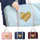 Ceļojumu soma Sieviešu āra kempinga organizators Rokassomu Love Print sērija Rāvējslēdzēja piederumi Somas Salokāmas tualetes piederumu uzglabāšanas soma