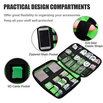 Νέες ψηφιακές τσάντες αποθήκευσης Organizer Φορητά αξεσουάρ ταξιδιού Καλώδια USB Gear Καλώδια Φορτιστής Τροφοδοσία Μπαταρία Φερμουάρ θήκη τηλεφώνου