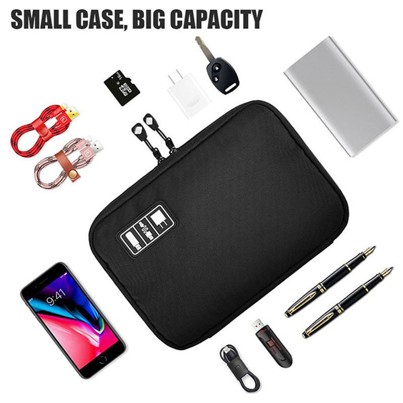 Nove torbe za digitalnu pohranu Organizator Prijenosni dodaci za putovanja USB Kabeli za opremu Žice Punjač Napajanje Baterija Patentni zatvarač Torbica za telefon
