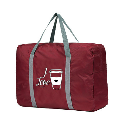 Salokāmas ceļojumu somas Pārnēsājamas Apģērbu Organizators Sieviešu Rokassomas Baltas Krūzes Apdruka Duffle Soma Ceļojumu Aksesuāri bagāžas soma