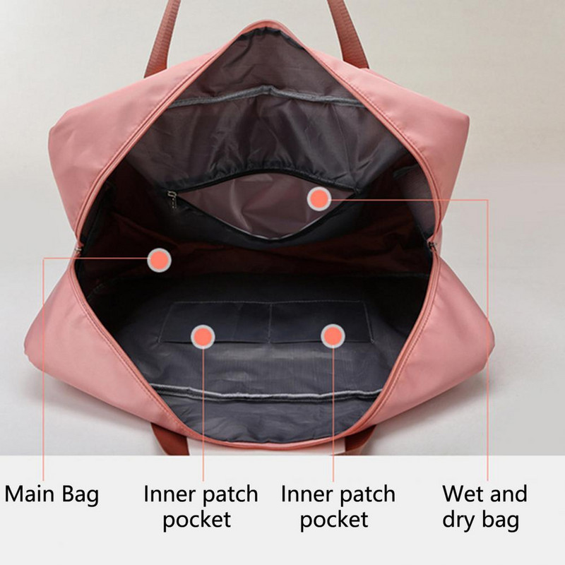 Naudingas išplečiamas apatinis kelioninis krepšys, minkštas daugiafunkcis krepšys