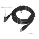 Prevodník USB C na 4,5*3,0 mm zástrčku, nabíjací kábel USB typu C pre notebooky HP EliteBook 820 G3 820 G4 840 G3 840 G4 1040 G2
