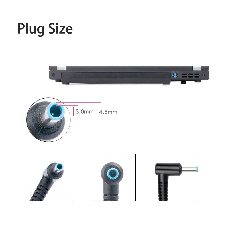 Prevodník USB C na 4,5*3,0 mm zástrčku, nabíjací kábel USB typu C pre notebooky HP EliteBook 820 G3 820 G4 840 G3 840 G4 1040 G2