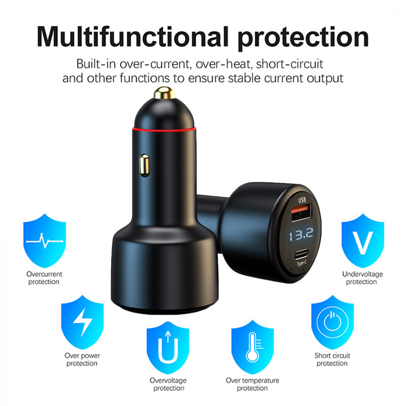 65W USB C PPS automobilinis įkroviklis skirtas Macbook Lenovo Asus nešiojamiesiems kompiuteriams Type C greito įkrovimo adapteris iPhone 13 12 Pro Huawei Samsung S21