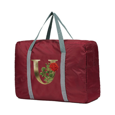 Sklopive putne torbe velikog kapaciteta Golden Flower Letter Series Luggage Tote Duffle Bag Torbe za teretanu Torbe za ramena za žene i muškarce