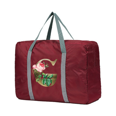 Sklopive putne torbe velikog kapaciteta Golden Flower Letter Series Luggage Tote Duffle Bag Torbe za teretanu Torbe za ramena za žene i muškarce