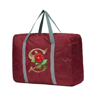 Sklopive putne torbe velikog kapaciteta Golden Flower Letter Series Luggage Tote Duffle Bag Torbe za teretanu Torbe za ramena za žene i muškarce