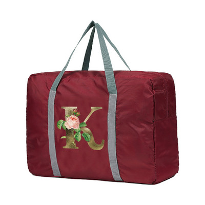 Sklopive putne torbe velikog kapaciteta Golden Flower Letter Series Luggage Tote Duffle Bag Torbe za teretanu Torbe za ramena za žene i muškarce