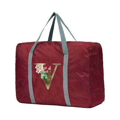 Sklopive putne torbe velikog kapaciteta Golden Flower Letter Series Luggage Tote Duffle Bag Torbe za teretanu Torbe za ramena za žene i muškarce