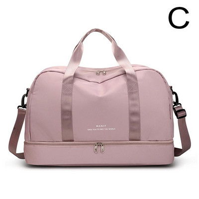 Ženska vikendica velikog kapaciteta, torba za noćenje, platna torba s mokrim džepom, sportska torba za putovanja, teretana, joga, torbe za odlaganje na rame
