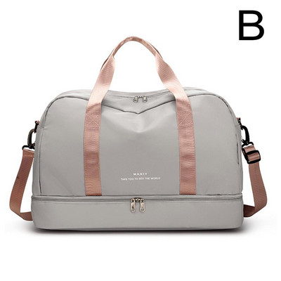 Ženska vikendica velikog kapaciteta, torba za noćenje, platna torba s mokrim džepom, sportska torba za putovanja, teretana, joga, torbe za odlaganje na rame