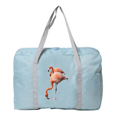 Πτυσσόμενη τσάντα ταξιδιού για χειραποσκευές Μεγάλη τσάντα οργάνωσης ενδυμάτων για άνδρες Αθλητικά αξεσουάρ εξωτερικού χώρου Holiday Flamingo Print Τσάντες