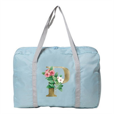 Putne torbe sa zlatnim cvjetnim uzorkom Duffle Bag velikog kapaciteta Unisex Vikend organizator Sklopive ručne torbe za pohranu odjeće