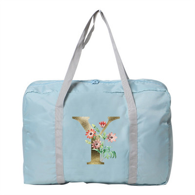 Putne torbe sa zlatnim cvjetnim uzorkom Duffle Bag velikog kapaciteta Unisex Vikend organizator Sklopive ručne torbe za pohranu odjeće