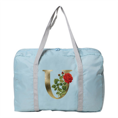 Putne torbe sa zlatnim cvjetnim uzorkom Duffle Bag velikog kapaciteta Unisex Vikend organizator Sklopive ručne torbe za pohranu odjeće