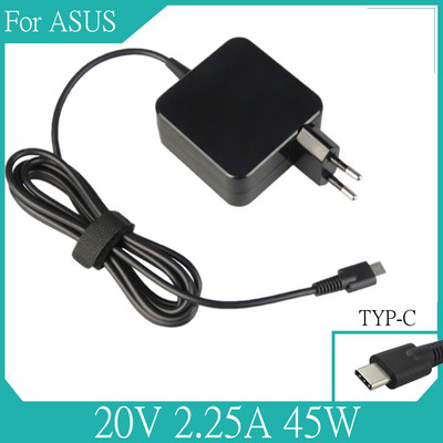 20V 2.25A 45W Type-C USB-C AC адаптер зарядно устройство за Asus Chromebook C302 C302C C302CA C523 C523N C523NA UX370UA UX370U UX370 UX390