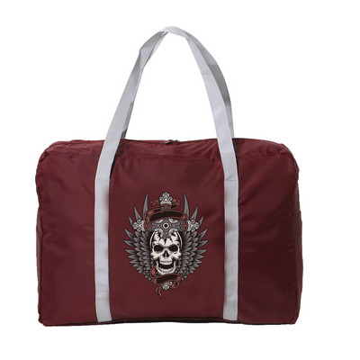 2022 Νέες νάιλον πτυσσόμενες τσάντες ταξιδίου Γυναικείες τσάντες μεγάλης χωρητικότητας Αποσκευές Unisex αδιάβροχες τσάντες ανδρική τσάντα με μοτίβο κρανίου