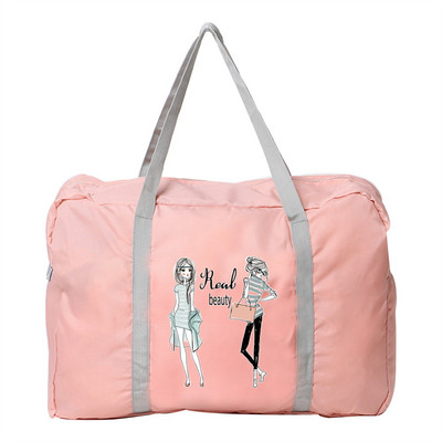 Γυναικεία τσάντα υπαίθρια τσάντα αποθήκευσης ταξιδιού για κάμπινγκ Πτυσσόμενο φερμουάρ Είδη περιποίησης Organizer Friends Pattern Αξεσουάρ αποσκευών Τσάντες