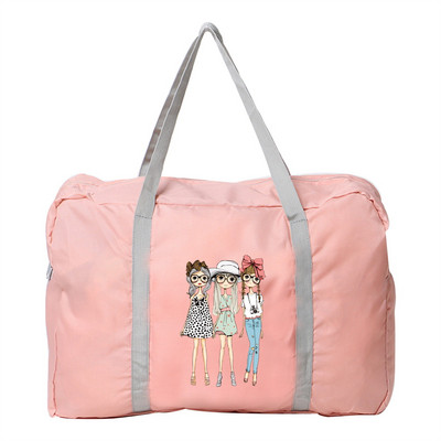 Γυναικεία τσάντα υπαίθρια τσάντα αποθήκευσης ταξιδιού για κάμπινγκ Πτυσσόμενο φερμουάρ Είδη περιποίησης Organizer Friends Pattern Αξεσουάρ αποσκευών Τσάντες