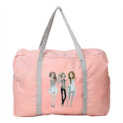 Γυναικεία τσάντα υπαίθρια τσάντα αποθήκευσης ταξιδιού για κάμπινγκ Πτυσσόμενο φερμουάρ Είδη περιποίησης Organizer Friends Pattern Αξεσουάρ αποσκευών Τσάντες