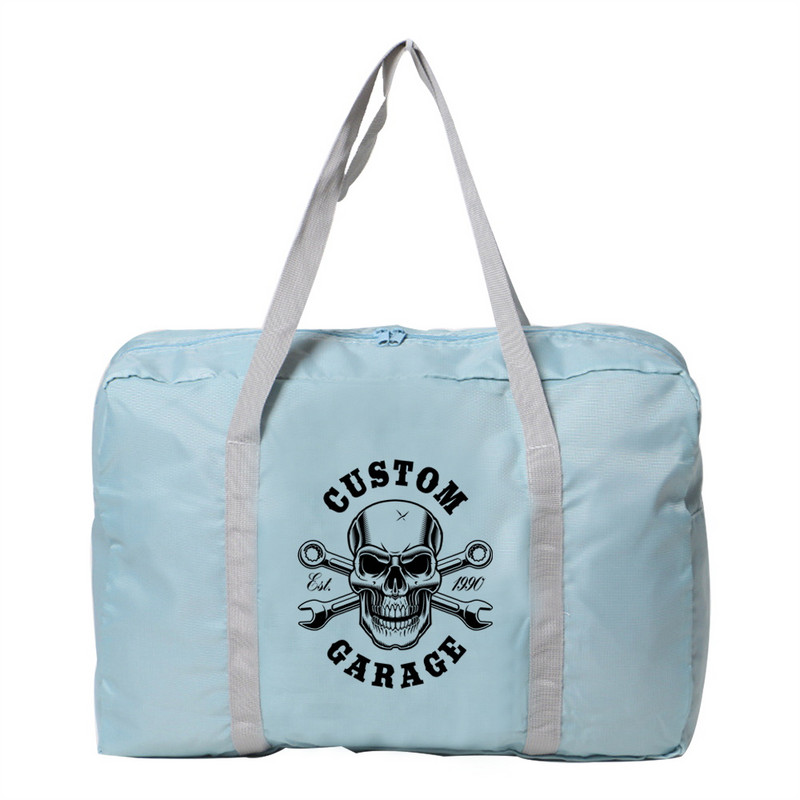 Sklopiva torba za pohranu velikog kapaciteta, sklopiva torba, putne torbe, torba za prtljagu, ručna torba s printom lubanje, ženska nova torba za rame
