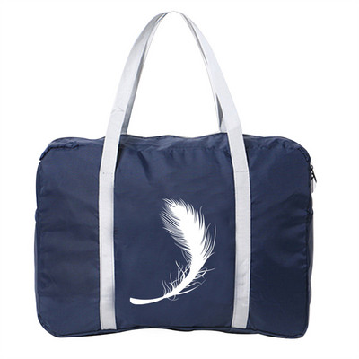 Sklopiva putna torba velikog kapaciteta, prijenosna, lagana, s printom perja, pohrana na rame, sklopiva torba, velika prtljaga, uniseks ručne torbe