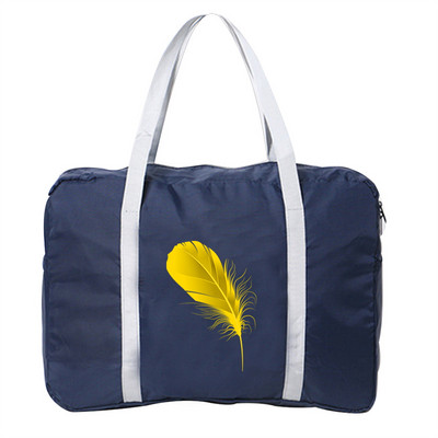 Sklopiva putna torba velikog kapaciteta, prijenosna, lagana, s printom perja, pohrana na rame, sklopiva torba, velika prtljaga, uniseks ručne torbe