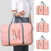 Μεγάλη φορητή τσάντα ταξιδιού Rose Gold Πτυσσόμενη τσάντα για ταξίδια Εξαιρετικά ελαφριά χωρητικότητα αποθήκευσης Τσάντες αποθήκευσης αποσκευών τρόλεϊ