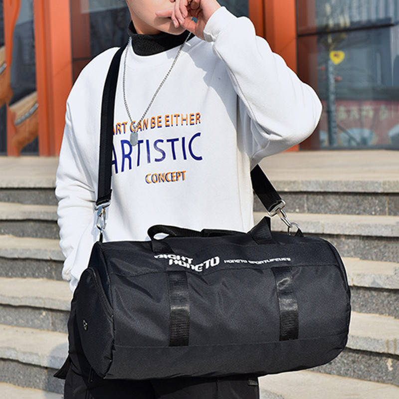 Poliesterio sportinis krepšys, didelės talpos sauso šlapio atskyrimo krepšiai, atsparūs vandeniui su batų skyriumi, atsparūs dilimui lauko futbolui