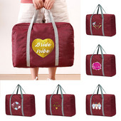 Genți de călătorie pliabile cu capacitate mare de depozitare Bagaj de mână Geanta de mână Seria de mireasă Imprimat Duffel Genți de umăr pentru femei