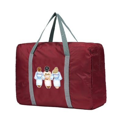 Genți de călătorie pliabile cu capacitate mare de depozitare Bagaj de mână Geanta de mână Seria de mireasă Imprimat Duffel Genți de umăr pentru femei