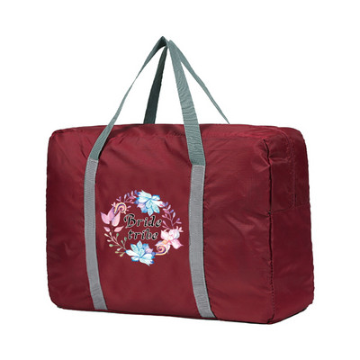 Genți de călătorie pliabile cu capacitate mare de depozitare Bagaj de mână Geanta de mână Seria de mireasă Imprimat Duffel Genți de umăr pentru femei