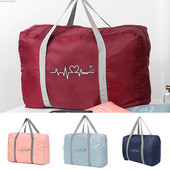 Sklopive putne torbe Organizator Muška prtljaga Unisex torba za pohranu odjeće Bijela EKG uzorak Duffle Bag Ženske torbe Tote