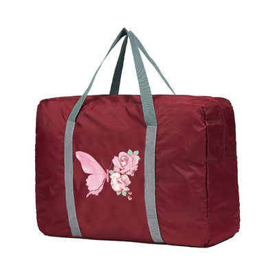 Didelės talpos kelioniniai krepšiai Vyriški drabužiai Tvarkyti kelioninį krepšį Moteriški krepšiai Bagažo krepšiai Rankinė Rožinė gėlė drugelių serija