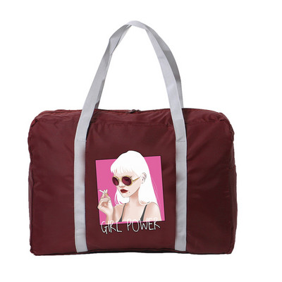 Geantă de călătorie pliabilă de mare capacitate Organizatoare de haine Genți Geanta de mână Unisex Serie de culori Imprimată Bagaj de călătorie Geantă impermeabilă