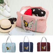 Ručna torba Ženska putna torba Torbe za prtljagu za kampiranje na otvorenom Preklopni patentni zatvarač Torbe za nošenje Organizator s printom leptira Torba za dodatke