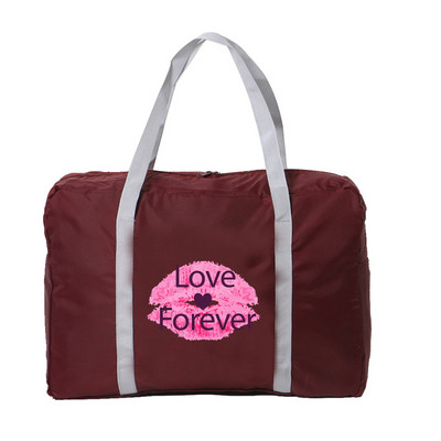 Modne sklopive putne torbe Unisex Torba velikog kapaciteta Prtljaga Ženske ručne torbe s printom na ustima Muške prijenosne organizatore za odjeću Tote