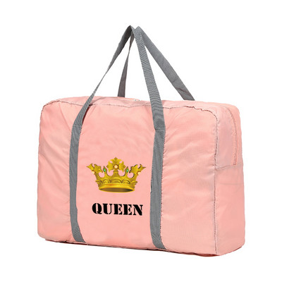 Putne torbe Duffle Bag Organizator Ženske sklopive ručne torbe Razvrstavanje odjeće Pohrana King&queen Pattern Luggage Putni dodaci
