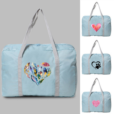 Unisex putna torba velikog kapaciteta Sklopivi najlon za ženske torbe Ručna prtljaga Tote Skladištenje odjeće Vikend organizator Love Series