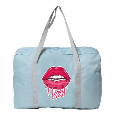 Najlonska sklopiva putna torba Prtljaga Ženske vodootporne torbe Ručna torba s ispisom na ustima Odjeća za pohranu Unisex torbe velikog kapaciteta