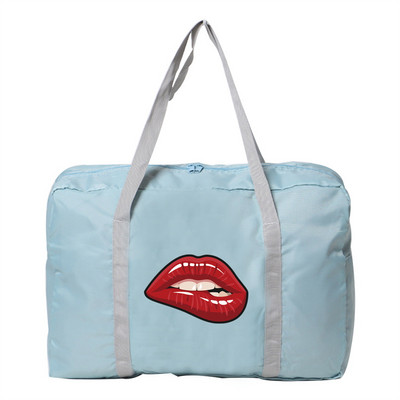 Najlonska sklopiva putna torba Prtljaga Ženske vodootporne torbe Ručna torba s ispisom na ustima Odjeća za pohranu Unisex torbe velikog kapaciteta