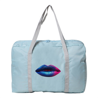 Najlonska sklopiva putna torba Prtljaga Ženske vodootporne torbe Ručna torba s ispisom na ustima Odjeća za pohranu Unisex torbe velikog kapaciteta