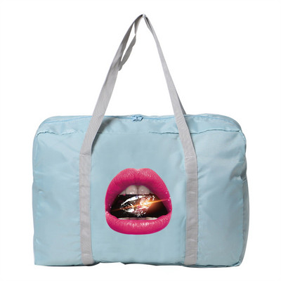 Najlonska sklopiva putna torba Prtljaga Ženske vodootporne torbe Ručna torba s ispisom na ustima Odjeća za pohranu Unisex torbe velikog kapaciteta